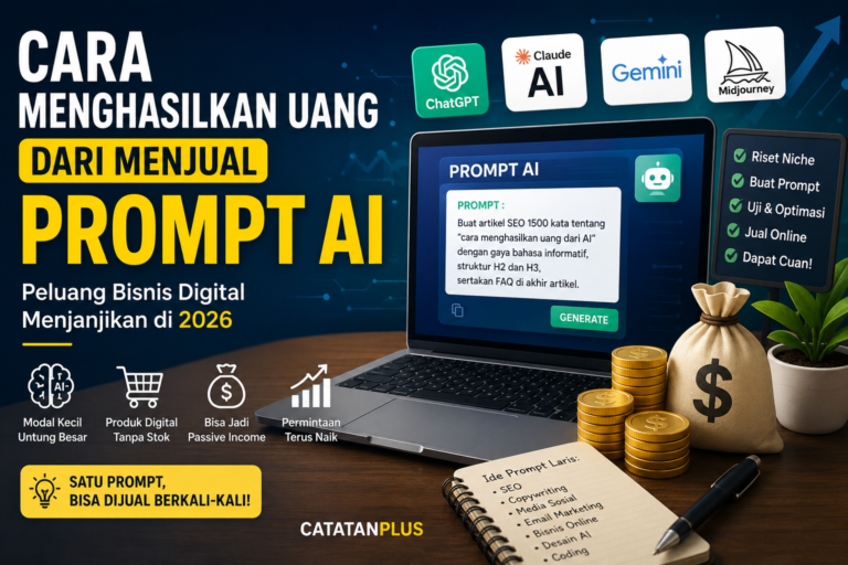 Cara Menghasilkan Uang dari Menjual Prompt AI, Peluang Bisnis Digital yang Semakin Menjanjikan di 2026