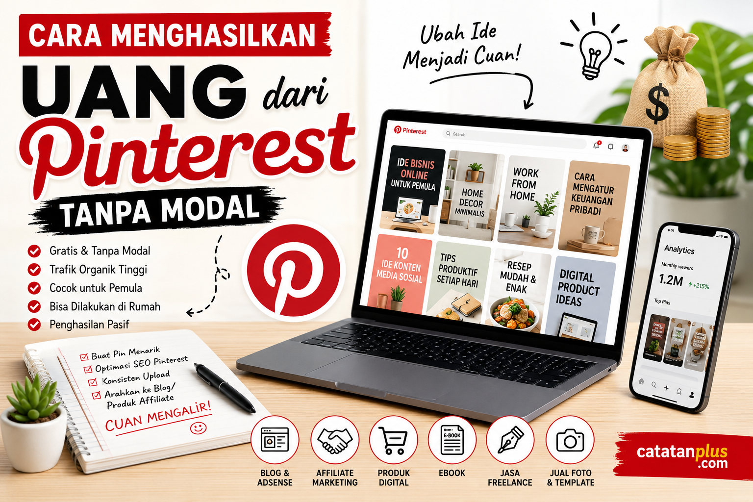 Cara Menghasilkan Uang dari Pinterest Tanpa Modal 2026