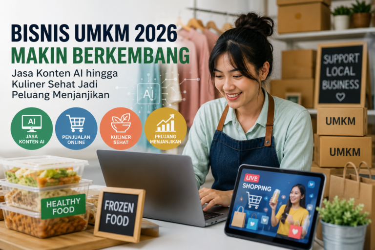 Bisnis UMKM 2026 Makin Berkembang, Jasa Konten AI hingga Kuliner Sehat Jadi Peluang Menjanjikan