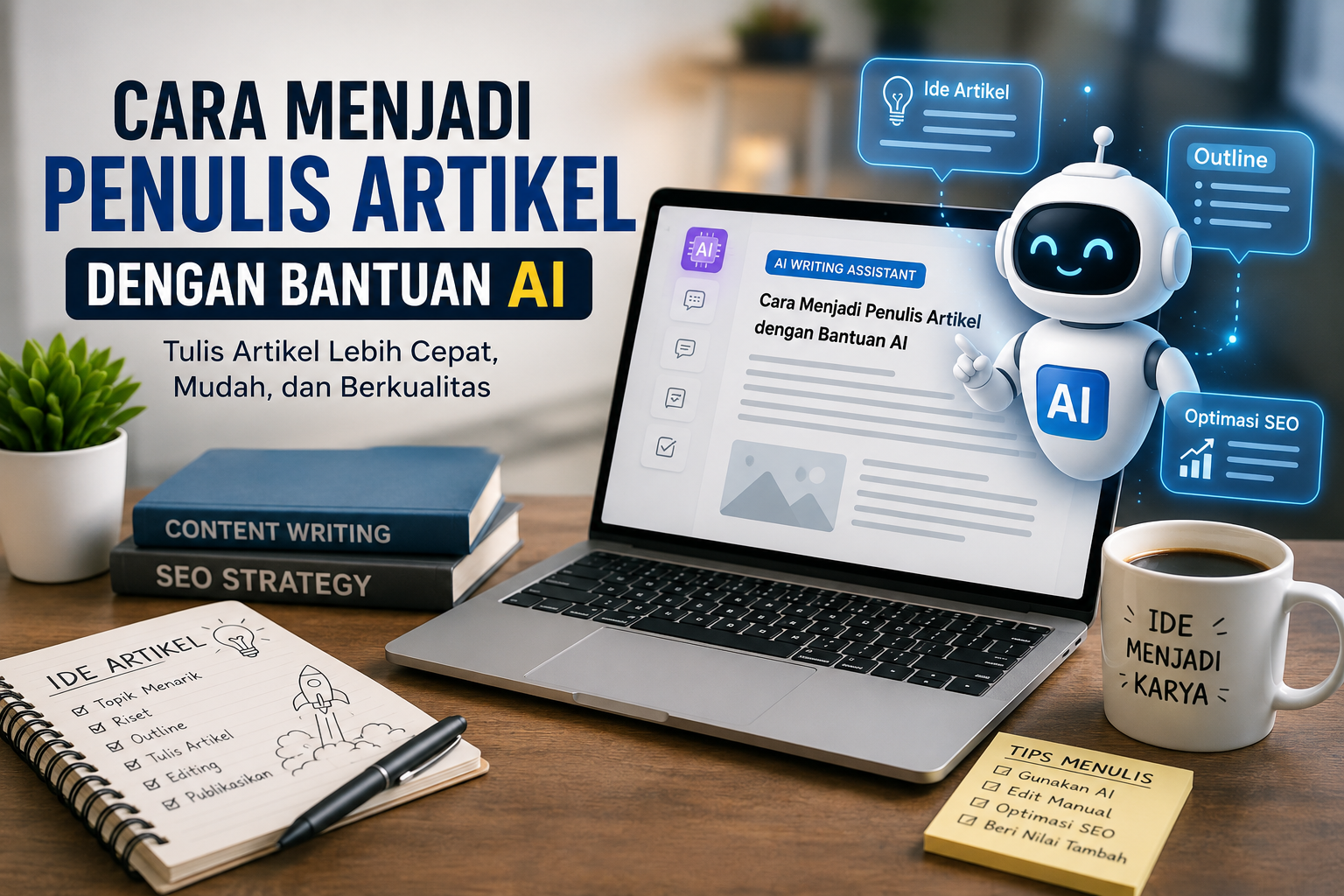 Cara Menjadi Penulis Artikel dengan Bantuan AI: Panduan Lengkap untuk Pemula 2026