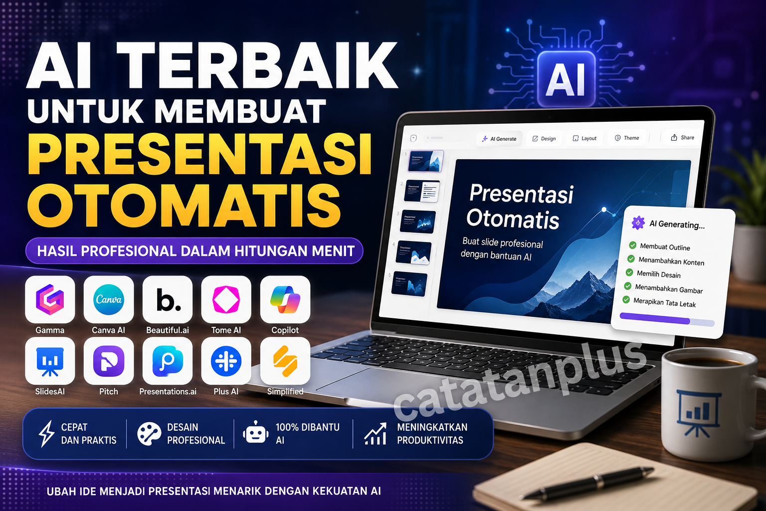 AI Terbaik untuk Membuat Presentasi Otomatis 2026, Hasil Profesional dalam Hitungan Menit