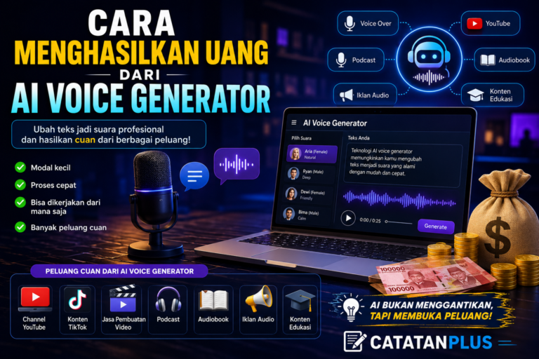 Cara Menghasilkan Uang dari AI Voice Generator: 12 Peluang Cuan yang Layak Dicoba di 2026