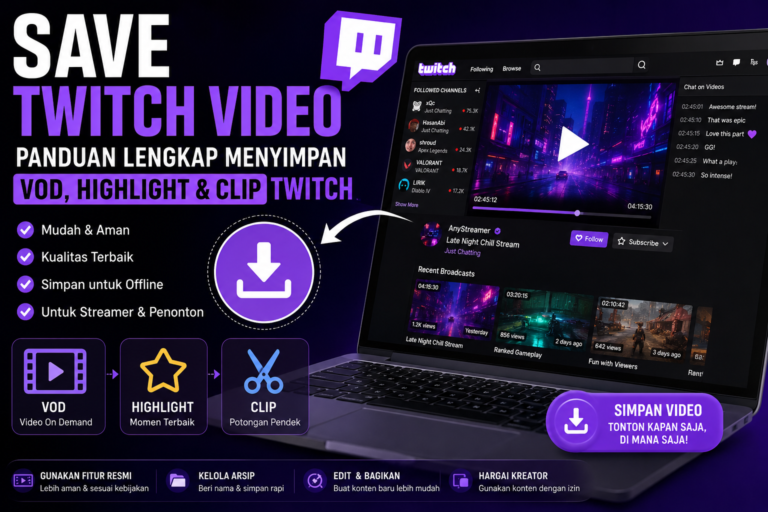 Save Twitch Video: Panduan Lengkap Cara Menyimpan Video Twitch dengan Mudah dan Aman