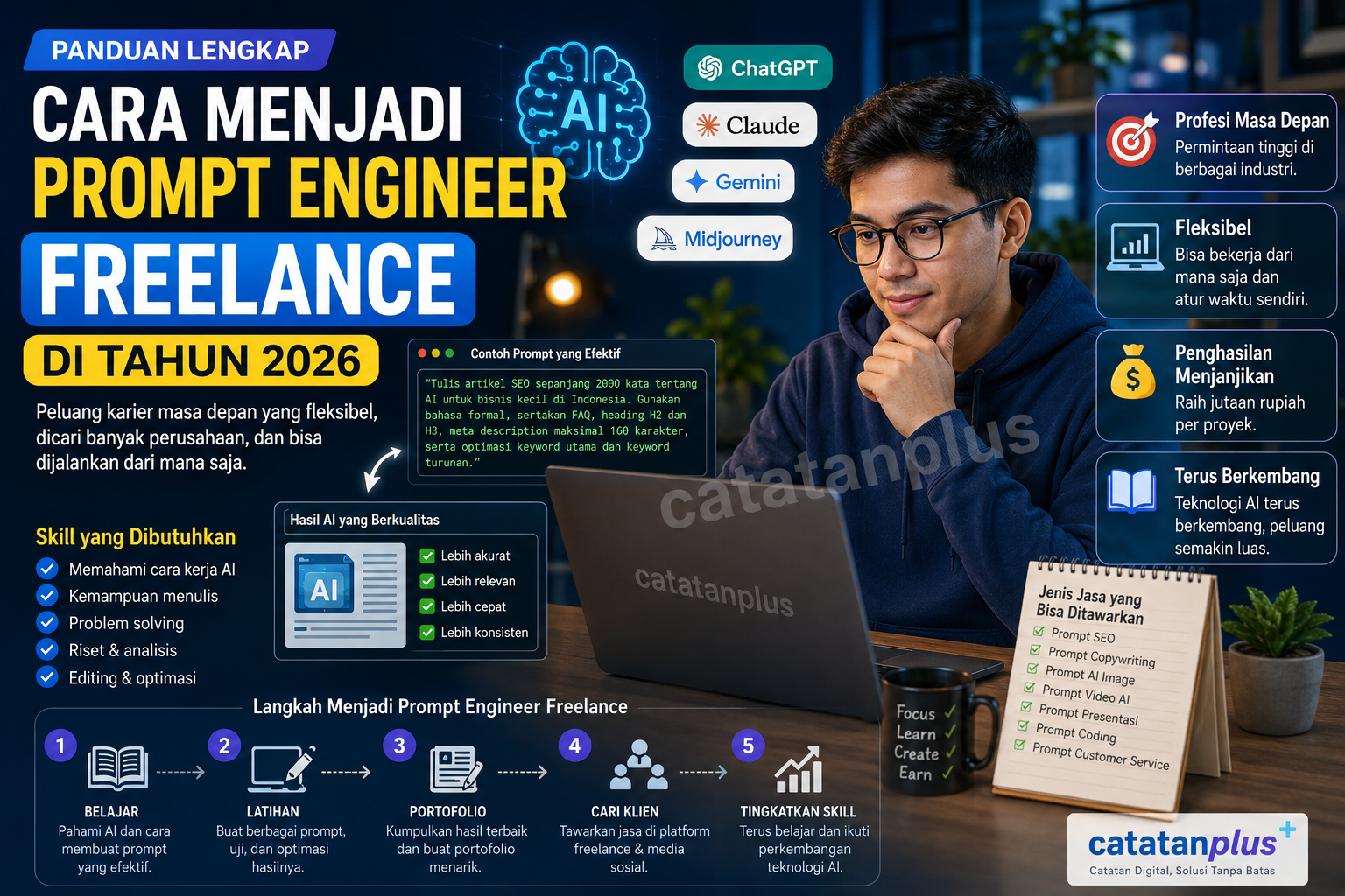 Cara Menjadi Prompt Engineer Freelance di Tahun 2026: Panduan Lengkap untuk Pemula