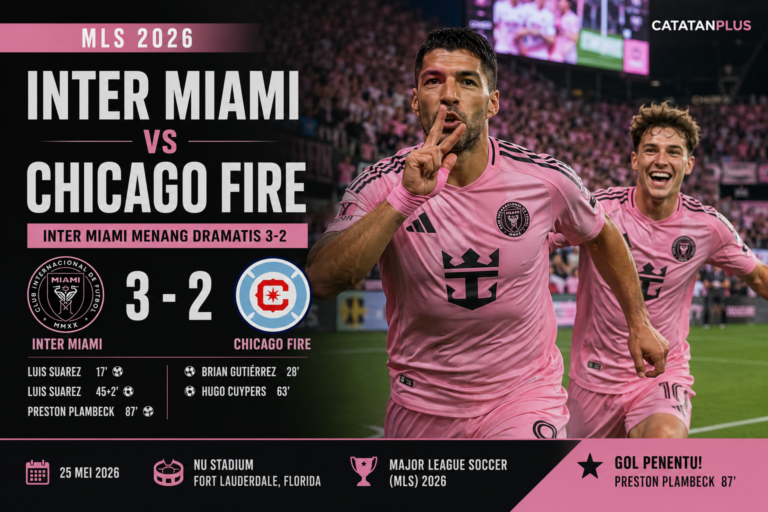 Inter Miami vs Chicago Fire 2026: Luis Suarez Bersinar, Inter Miami Menang Dramatis 3-2