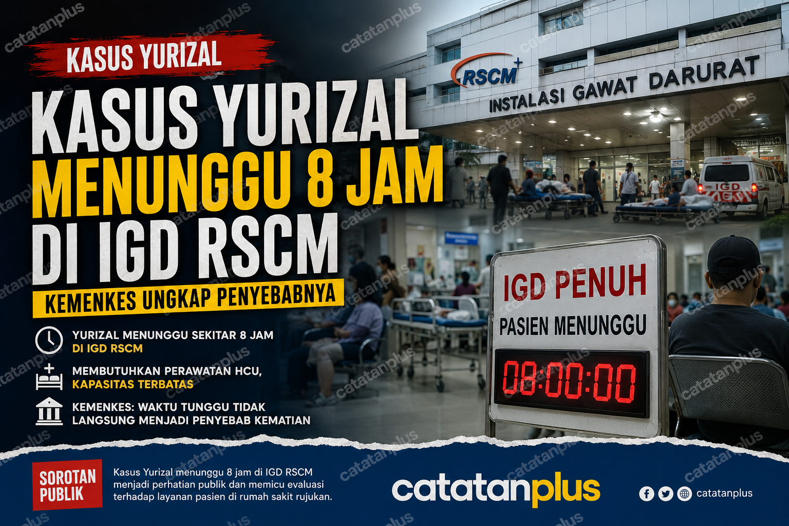 Kasus Yurizal Menunggu 8 Jam di IGD RSCM, Kemenkes Ungkap Penyebabnya