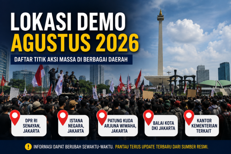 Lokasi Demo Agustus 2026: Daftar Wilayah yang Berpotensi Menjadi Titik Aksi Massa