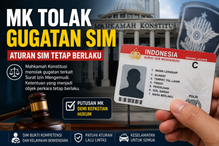 MK Tolak Gugatan Terkait SIM, Aturan Penerbitan Surat Izin Mengemudi Tetap Berlaku