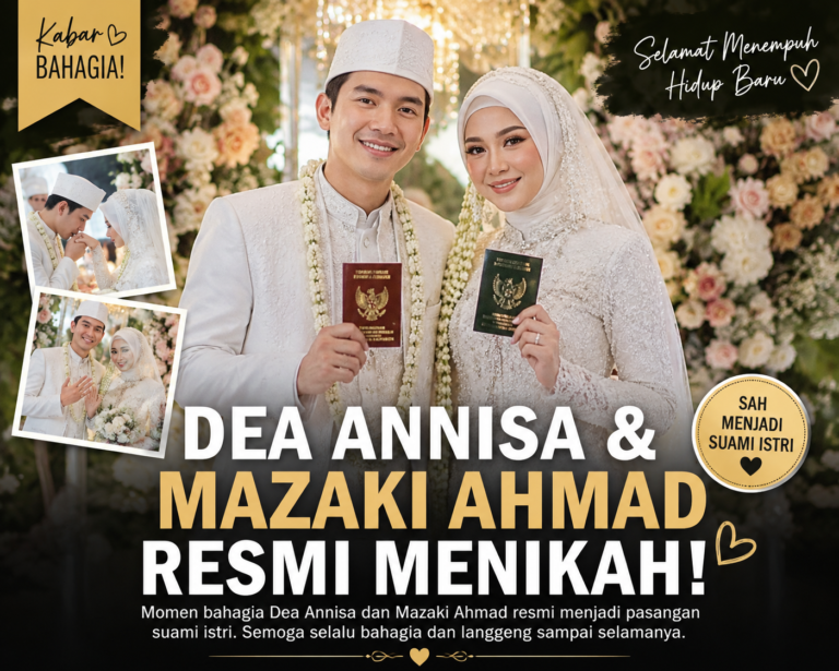 Dea Annisa & Mazaki Ahmad Resmi Menikah, Kabar Bahagia Jadi Sorotan