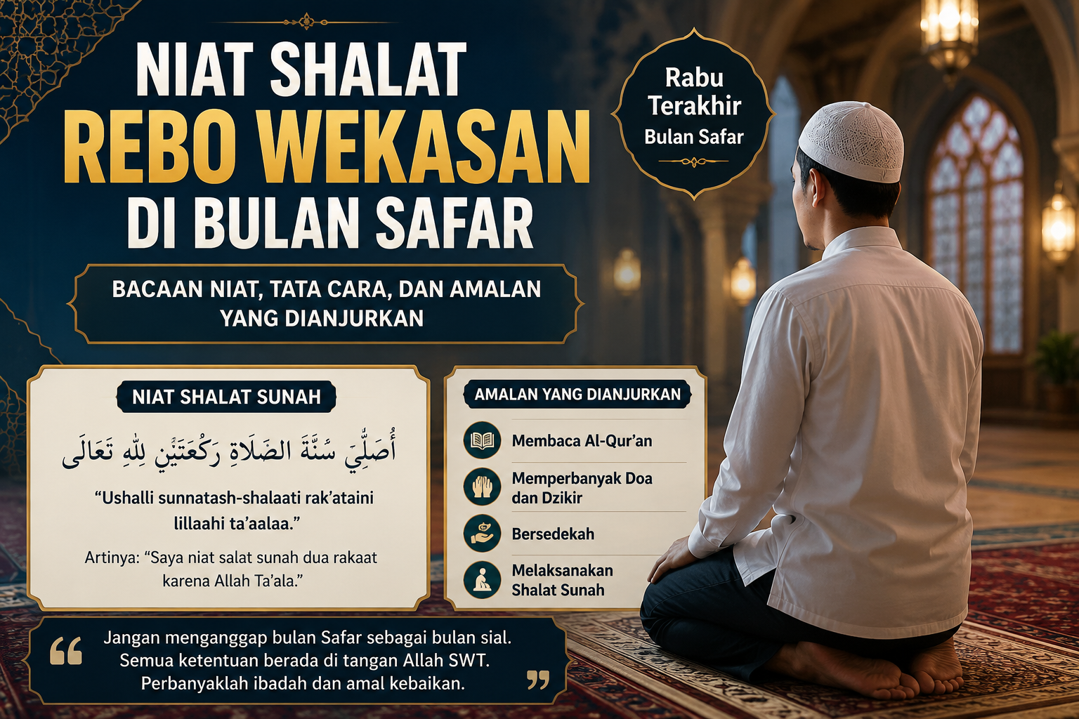 Niat Shalat Rebo Wekasan di Bulan Safar: Bacaan, Tata Cara, dan Penjelasan Lengkap