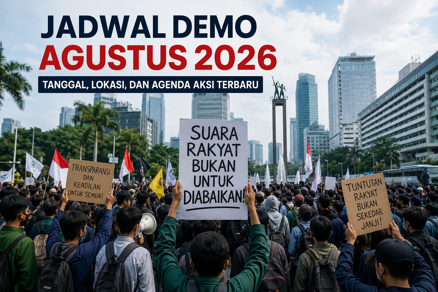 Jadwal Demo Agustus 2026 Terbaru, Simak Tanggal, Lokasi, dan Agenda Aksi