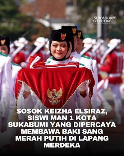 Keizha Elsiraz, Sosok Pembawa Baki HUT RI ke-81 Kota Sukabumi yang Jadi Sorotan