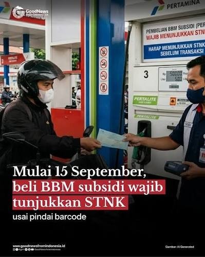Beli BBM Subsidi Harus Tunjukkan STNK, Ini Penjelasan Aturan yang Sedang Ramai